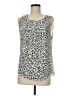 Ann Taylor Factory 100% Polyester Silver Sleeveless Top Size M - photo 1