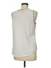 Ann Taylor Factory 100% Polyester Silver Sleeveless Top Size M - photo 2