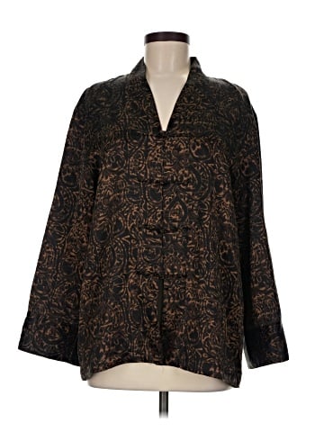 Chico's Design Long Sleeve Silk Top (view 1)