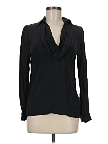 Tegan Long Sleeve Silk Top (view 1)