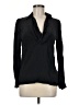 Tegan 100% Silk Black Long Sleeve Silk Top Size 6 - photo 1
