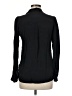 Tegan 100% Silk Black Long Sleeve Silk Top Size 6 - photo 2