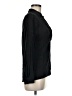 Tegan 100% Silk Black Long Sleeve Silk Top Size 6 - photo 4