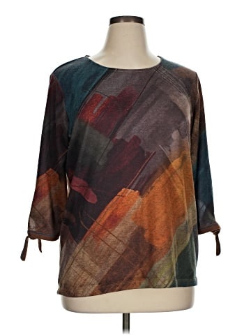 Christopher & Banks 3/4 Sleeve T-Shirt (view 1)
