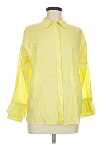 Zara Basic 3/4 Sleeve Button-Down Shirt (view 1)