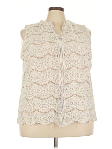 Rose + Olive Sleeveless Blouse (view 1)