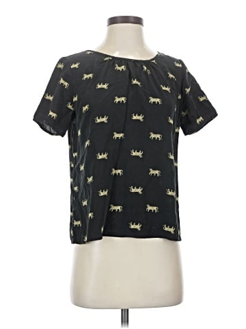 Amour Vert Short Sleeve Silk Top (view 1)