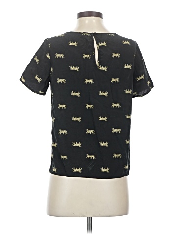 Amour Vert Short Sleeve Silk Top (view 2)