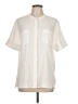 DKNY 100% Polyester Solid Ivory Short Sleeve Blouse Size L - photo 1