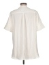 DKNY 100% Polyester Solid Ivory Short Sleeve Blouse Size L - photo 2
