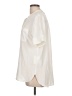 DKNY 100% Polyester Solid Ivory Short Sleeve Blouse Size L - photo 5
