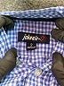 Johnnie-O Checkered-gingham Blue Long Sleeve Button-Down Shirt Size 2 - photo 3