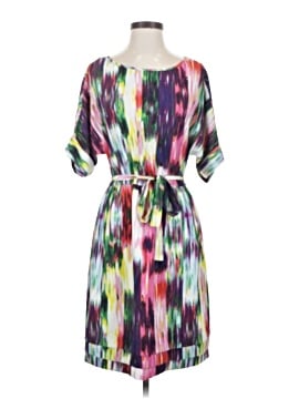 presley skye silk dress Presley Skye Wrap Dress Sz 2XS, 100% Silk, V-Neck, Artsy, Colorful, Beautiful!