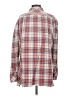 Free People 100% Cotton Plaid Red Long Sleeve Button-Down Shirt Size S - photo 2