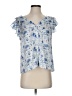 Koch Blue Short Sleeve Blouse Size S - photo 1