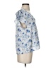 Koch Blue Short Sleeve Blouse Size S - photo 4