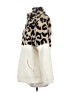 Macaron 100% Polyester Animal Print Ivory Faux Fur Jacket Size S - photo 5