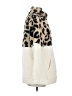 Macaron 100% Polyester Animal Print Ivory Faux Fur Jacket Size S - photo 4