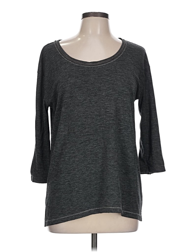Pre-owned Aerie 3/4 Sleeve T-shirt In Gray