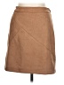 Simplee Solid Tan Casual Skirt Size L - photo 1
