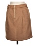 Simplee Solid Tan Casual Skirt Size L - photo 2