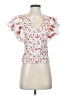 No.6 Store White Short Sleeve Silk Top Size XS (0) - photo 1