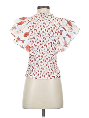 No.6 Store Short Sleeve Silk Top (view 2)