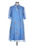 DKNY 100% Polyester Blue Casual Dress Size 12 - photo 1