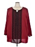 Catherines Burgundy 3/4 Sleeve Blouse Size 3X - photo 1