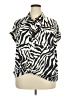 Lane Bryant 100% Polyester Animal Print Ivory Short Sleeve Blouse Size 18 - photo 1
