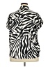 Lane Bryant 100% Polyester Animal Print Ivory Short Sleeve Blouse Size 18 - photo 2