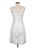 Intrigue Metallic Silver Cocktail Dress Size 8 - photo 2