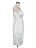 Intrigue Metallic Silver Cocktail Dress Size 8 - photo 4