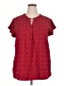 Merokeety Red Short Sleeve Blouse Size XXL - photo 1