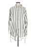 Pol Stripes Silver Long Sleeve Button-Down Shirt Size M - photo 1