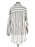 Pol Stripes Silver Long Sleeve Button-Down Shirt Size M - photo 2