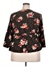 Torrid Floral Black 3/4 Sleeve Blouse Size 2X Plus (2) - photo 2