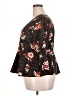 Torrid Floral Black 3/4 Sleeve Blouse Size 2X Plus (2) - photo 5