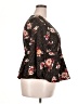 Torrid Floral Black 3/4 Sleeve Blouse Size 2X Plus (2) - photo 4