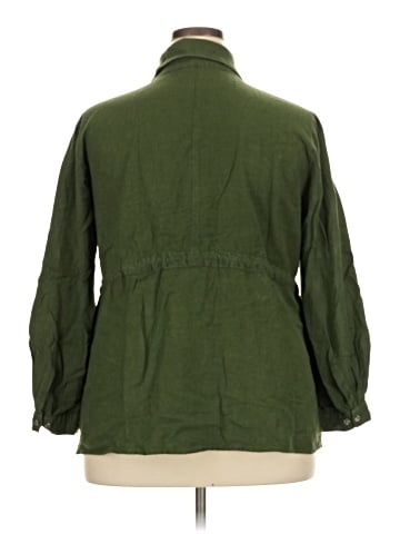 Ellos 3/4 Sleeve Button-Down Shirt (view 2)