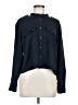 Ann Taylor 100% Polyester Color Block Blue Long Sleeve Blouse Size M - photo 1