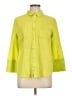 Chico's 100% Cotton Yellow 3/4 Sleeve Button-Down Shirt Size L - photo 1