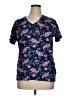 Lands' End 100% Cotton Paisley Blue Short Sleeve Blouse Size XL (tall) - photo 1