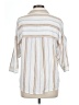 Kut from the Kloth 100% Viscose Stripes White 3/4 Sleeve Button-Down Shirt Size L - photo 2
