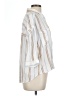 Kut from the Kloth 100% Viscose Stripes White 3/4 Sleeve Button-Down Shirt Size L - photo 4
