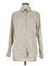 Unbranded Solid Ivory Long Sleeve Button-Down Shirt Size M - photo 1