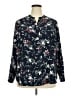 Hilary Radley 100% Polyester Floral Black Long Sleeve Blouse Size XXL - photo 1