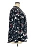 Hilary Radley 100% Polyester Floral Black Long Sleeve Blouse Size XXL - photo 4