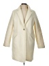 NANETTE Nanette Lepore 100% Polyester Ivory Coat Size L - photo 1