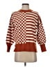 Unbranded Checkered-gingham Orange Pullover Sweater Size S - photo 1